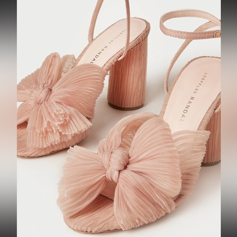Loeffler Randall Camellia Pleated Bow Heel 37 1/2 - Picture 8 of 10